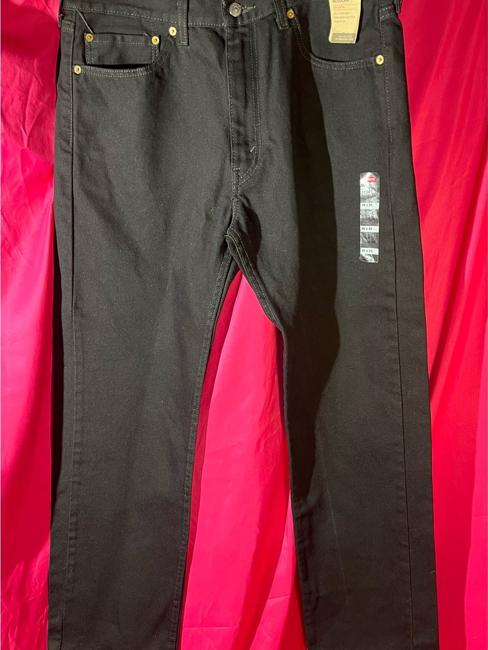 NWT! Men’s size 36x30 Levi's 505 Black Regular Straight Leg